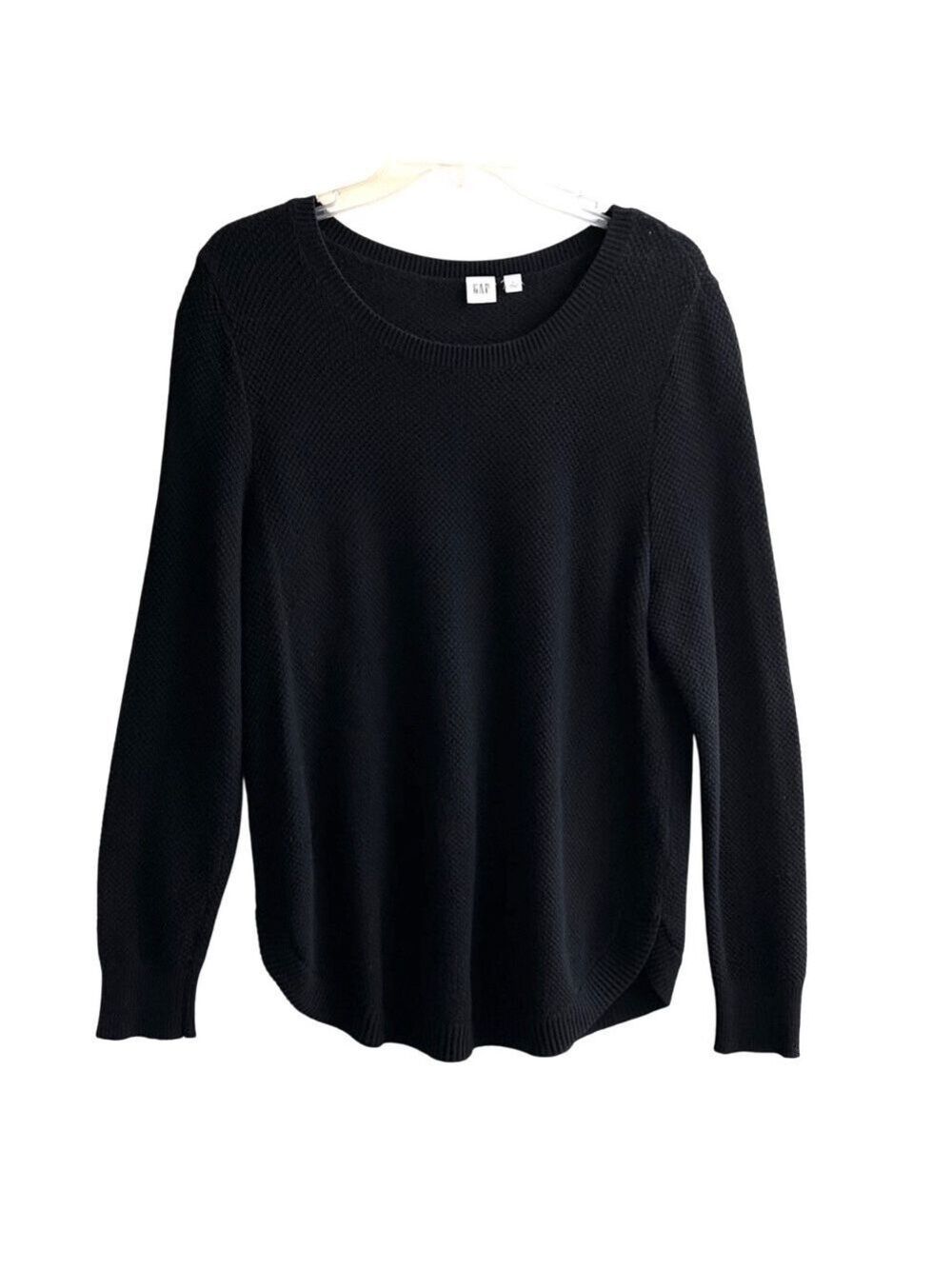 GAP Crew Neck Sweater Nylon Wool Lightweight Waffle Knit Sweater L